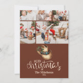 4 Photo  Western Cowboy Hat Christmas シーズンカード (正面)