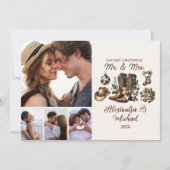 4 Photo Western First Christmas As Mrs and Mr シーズンカード (正面)