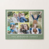 4 Photos Gallery Collage Family Personalized ジグソーパズル (横)