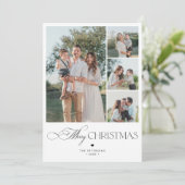 4 photos minimalist elegant Merry Christmas シーズンカード (スタンド正面)