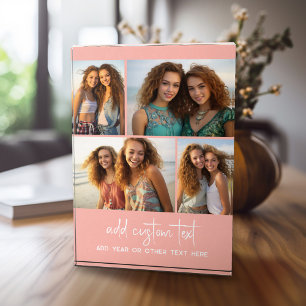 4 Picコラージュ – シンプル赤面ミニマルとスクリプト フォトブロック