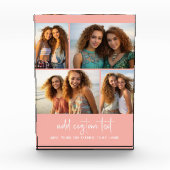 4 Picコラージュ – シンプル赤面ミニマルとスクリプト フォトブロック (正面)