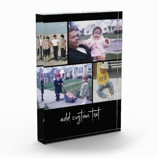 4 Picコラージュ – 黒の色を変更できる フォトブロック (左)