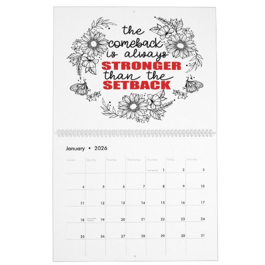 4 Powerful Woman in The Making Motivation Goals カレンダー (1月 2026)