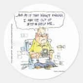 4 Social Networkingのティーおもしろいとギフトではない浴室 ラウンドシール (正面)