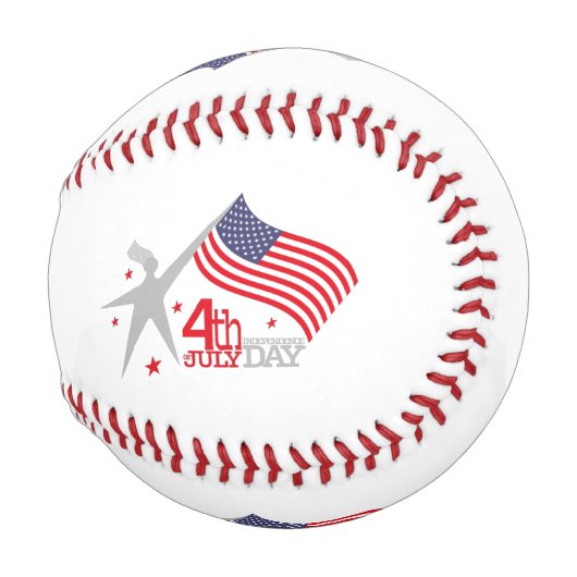 4 th of JULY INDEPENDENCE Day 野球ボール (正面右)