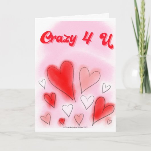 4 U熱狂するバレンタインデーのカード カード (正面)