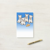 4 Westy PUPS Post-itノートブロック ポストイット (デスク上)