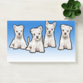 4 Westy pups wide blue fade Post-itノートブロック ポストイット (オフィス)