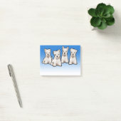 4 Westy pups wide blue fade Post-itノートブロック ポストイット (オフィス)