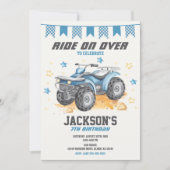 4 Wheeler Birthday Invitation / Quad Bike / ATV 招待状 (正面)