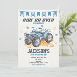 4 Wheeler Birthday Invitation / Quad Bike / ATV 招待状