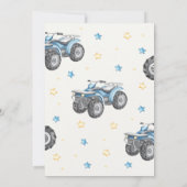 4 Wheeler Birthday Invitation / Quad Bike / ATV 招待状 (裏面)