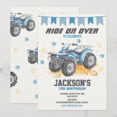 4 Wheeler Birthday Invitation / Quad Bike / ATV 招待状 (正面/裏面)