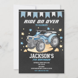 4 Wheeler Birthday Invitation / Quad Bike / ATV 招待状