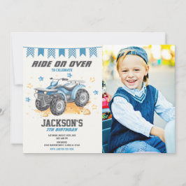 4 Wheeler Birthday Photo Invitation / Quad Bike 招待状