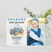 4 Wheeler Birthday Photo Invitation / Quad Bike 招待状 (スタンド正面)