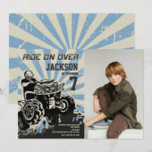 4 Wheeler Birthday Photo Invitation / Quad Bike 招待状 (正面/裏面)
