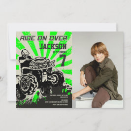 4 Wheeler Birthday Photo Invitation / Quad Bike 招待状