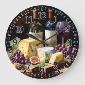 #4  Wine and Cheese  ラージ壁時計 (正面)