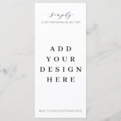 4"x9"メニュープログラムカード印刷 メニュー (裏面)