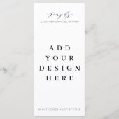 4"x9"メニュープログラムカード印刷 メニュー (正面)