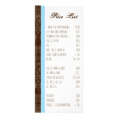 4"x9"価格リストAfrican American Baker Cup Cakes ラックカード (裏面)