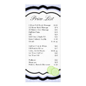 4"x9"価格表ブルーダマスクスパマッサージ ラックカード (裏面)