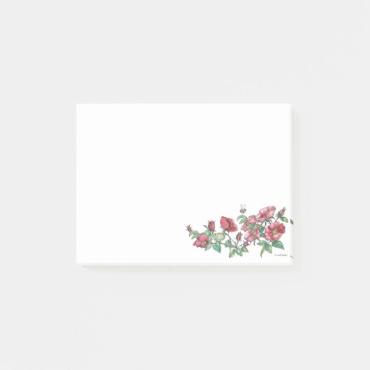 4 x 3アラスカシトカバラw/bee Post-It Notes ポストイット (正面)