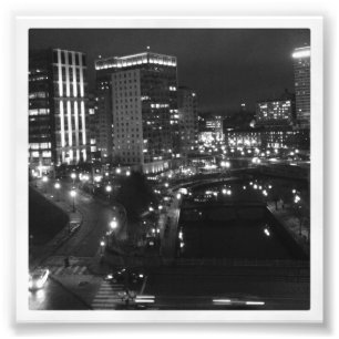 4" x 4インチInstagramプリント:夜の街 フォトプリント