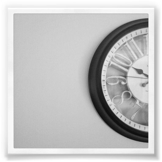 4" x 4インチInstagramプリント：時計 フォトプリント (正面)