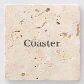 4" x 4" トラバーチン ストーンコースター (正面)