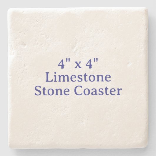 4" x 4" 石灰岩調 コースター (正面)