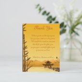 4 x 5平らなサンキューカードの暖かい日没 サンキューカード (スタンド正面)