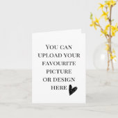 4" x 5.6" の折りたたみ式グリーティングカードをカスタマイズする カード (黄色い花)