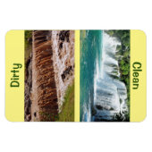 4" x 6インチクリーン/ダーティウォーターフォール食洗機マグネット マグネット (横)