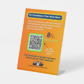 4 X 6ウィンドウの固定 台座サイン (正面)