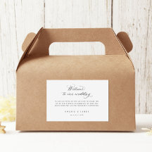 4 x 6ウェルカムギフトボックスラベルホテルバッグシール