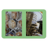 4" x 6"クリーン/汚い皿なし文字食洗機マグン マグネット (横)