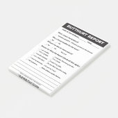 4" x 6"サイズのButthurt Report Form Post-it®メモ ポストイット (アングル)