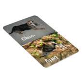 4" x 6" Clean/Dirty Beagle Photo Dishwasher Magnet マグネット (右側)
