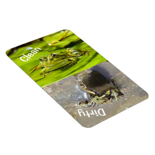 4" x 6" Clean/Dirty Frogフォト食洗機マグネット マグネット (右側)