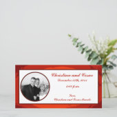 4 x 8婚約写真アナウンスレッドサンセット 案内状 (スタンド正面)