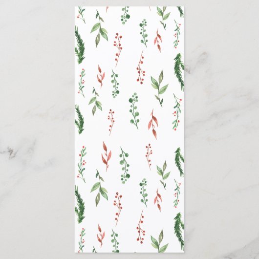 4 x 9インチのクリスマス饗宴ディナーメニュー2021 メニュー (裏面)