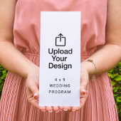 4" x 9インチフラットカード – 結婚式 プログラム