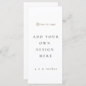 4 x 9インチ独自のデザイン結婚式 プログラム/メニューを追加 (正面/裏面)