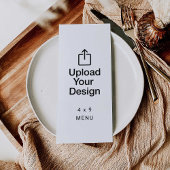 4" x 9"の印刷されたメニュー メニュー