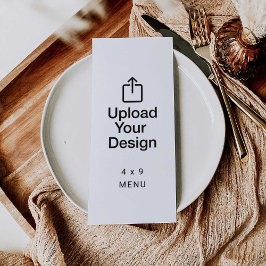 4" x 9"の印刷されたメニュー メニュー