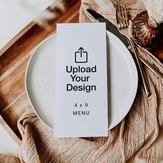 4" x 9"の印刷されたメニュー メニュー