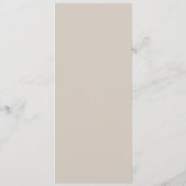 4" x 9"完全なメニュ淡い色のー メニュー (裏面)